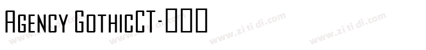 Agency GothicCT字体转换